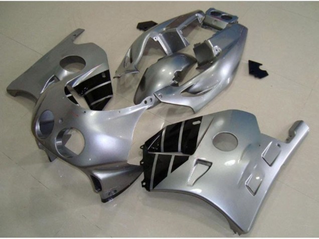 Aftermarket 1990-1998 Silver and Black Honda CBR250RR Motorcycle Fairing Aftermarket 1990-1998 Silver and Black Honda CBR250RR Motorcycle Fairing