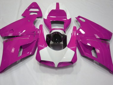 Aftermarket 1993-2005 Gloss Pink & White Ducati 996 748 916 998 Motorcycle Fairing