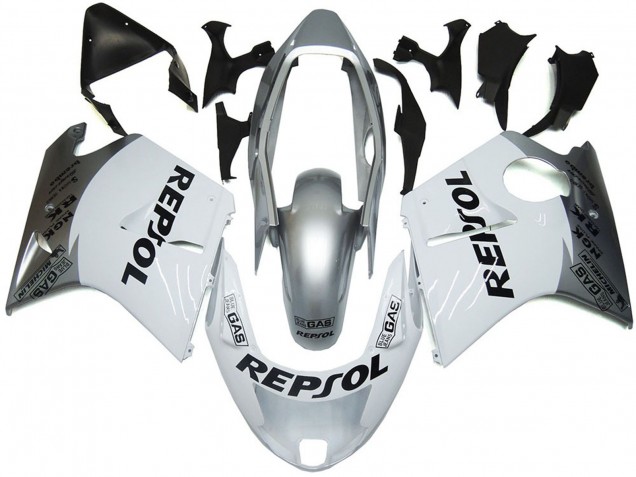 Aftermarket 1996-2007 Silver White Repsol Honda CBR1100XX Motorcycle Fairing Aftermarket 1996-2007 Silver White Repsol Honda CBR1100XX Motorcycle Fairing
