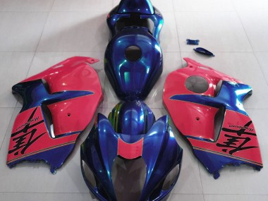 Aftermarket 1997-2007 Gloss Blue and Red Suzuki GSXR 1300 Motorcycle Fairing
