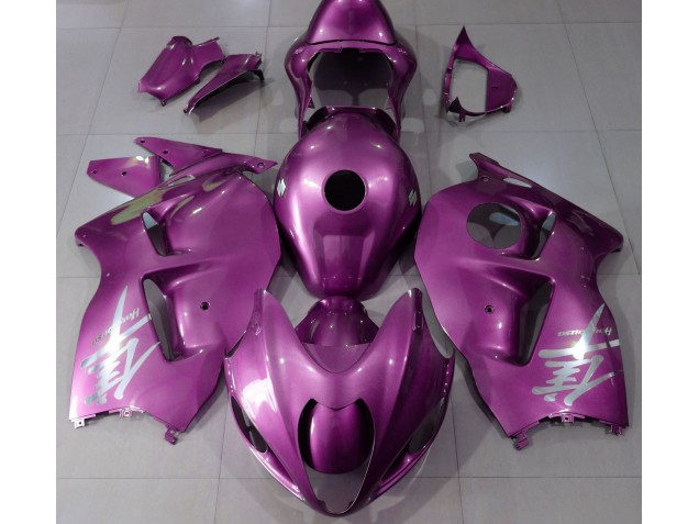 Aftermarket 1997-2007 Gloss Pink & Silver Suzuki GSXR 1300 Motorcycle Fairing Aftermarket 1997-2007 Gloss Pink & Silver Suzuki GSXR 1300 Motorcycle Fairing