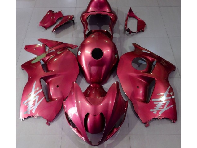 Aftermarket 1997-2007 Gloss Red & Silver Suzuki GSXR 1300 Motorcycle Fairing Aftermarket 1997-2007 Gloss Red & Silver Suzuki GSXR 1300 Motorcycle Fairing