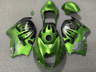 Aftermarket 1997-2007 Green and Black Suzuki GSXR 1300 Motorcycle Fairing