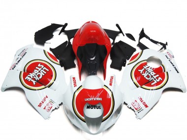 Aftermarket 1997-2007 Red Lucky Strike Style Suzuki GSXR 1300 Motorcycle Fairing