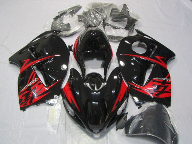 Aftermarket 1997-2007 Red and Gloss Black Suzuki GSXR 1300 Motorcycle Fairing