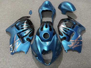 Aftermarket 1997-2007 Sky Blue and Black Suzuki GSXR 1300 Motorcycle Fairing