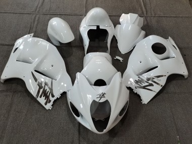 Aftermarket 1997-2007 White Gloss OEM Style with Silver Decals Suzuki GSXR 1300 Motorcycle Fairing