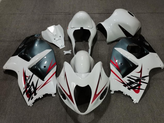 Aftermarket 1997-2007 White Light Blue and Red Suzuki GSXR 1300 Motorcycle Fairing Aftermarket 1997-2007 White Light Blue and Red Suzuki GSXR 1300 Motorcycle Fairing