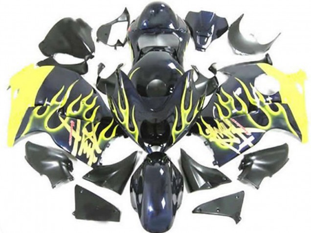 Aftermarket 1997-2007 Yellow Flame Suzuki GSXR 1300 Motorcycle Fairing Aftermarket 1997-2007 Yellow Flame Suzuki GSXR 1300 Motorcycle Fairing