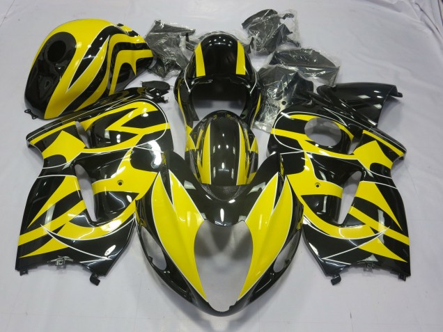 Aftermarket 1997-2007 Yellow and Black Suzuki GSXR 1300 Motorcycle Fairing