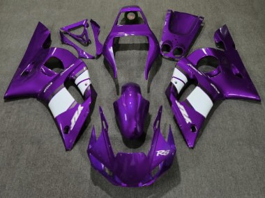 Aftermarket 1998-2002 Deep Purple & White Yamaha R6 Motorcycle Fairing