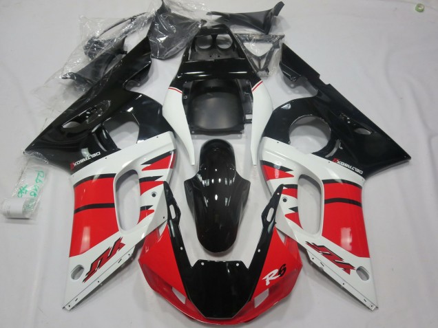 Aftermarket 1998-2002 Red White Design Yamaha R6 Motorcycle Fairing Aftermarket 1998-2002 Red White Design Yamaha R6 Motorcycle Fairing