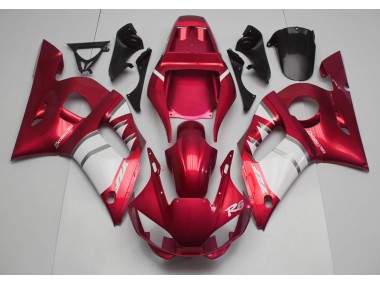 Aftermarket 1998-2002 Red & White Yamaha R6 Motorcycle Fairing