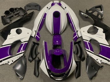 Aftermarket 1998-2007 Gloss White and Dark Purple Yamaha YZF600 Motorcycle Fairing