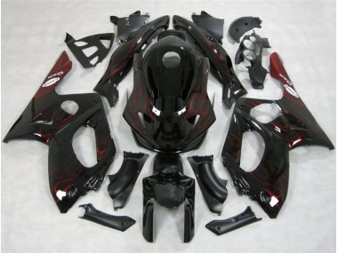 Aftermarket 1998-2007 Red Flame Yamaha YZF600 Motorcycle Fairing