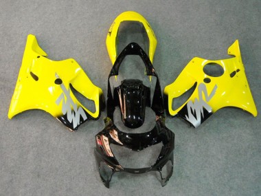 Aftermarket 1999-2000 Yellow Silver Decal Honda CBR600 F4 Motorcycle Fairing