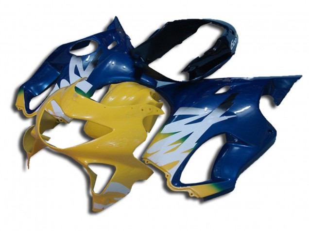 Aftermarket 1999-2000 Yellow and Blue Honda CBR600 F4 Motorcycle Fairing