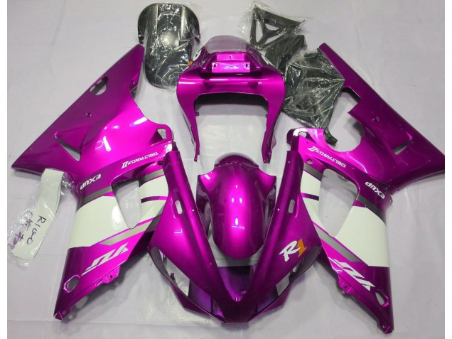 Aftermarket 2000-2001 Hot Pink & White Yamaha R1 Motorcycle Fairing Aftermarket 2000-2001 Hot Pink & White Yamaha R1 Motorcycle Fairing