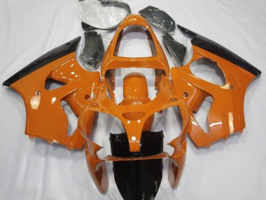 Aftermarket 2000-2002 Gloss Orange & Black Kawasaki ZX6R Motorcycle Fairing
