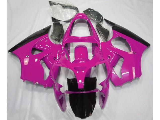 Aftermarket 2000-2002 Gloss Pink & Black Kawasaki ZX6R Motorcycle Fairing