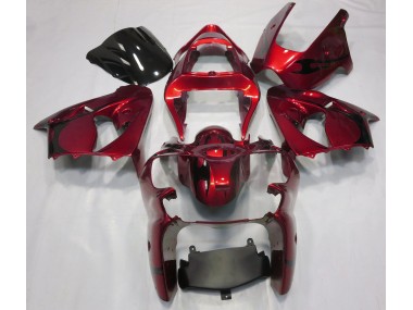 Aftermarket 2000-2002 Metallic Red Kawasaki ZX6R Motorcycle Fairing