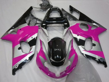Aftermarket 2000-2002 Pink Silver OEM Style Suzuki GSXR 1000 Motorcycle Fairing