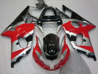 Aftermarket 2000-2002 Red Silver OEM Style Suzuki GSXR 1000 Motorcycle Fairing