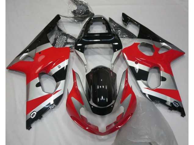 Aftermarket 2000-2002 Red Silver OEM Style Suzuki GSXR 1000 Motorcycle Fairing Aftermarket 2000-2002 Red Silver OEM Style Suzuki GSXR 1000 Motorcycle Fairing