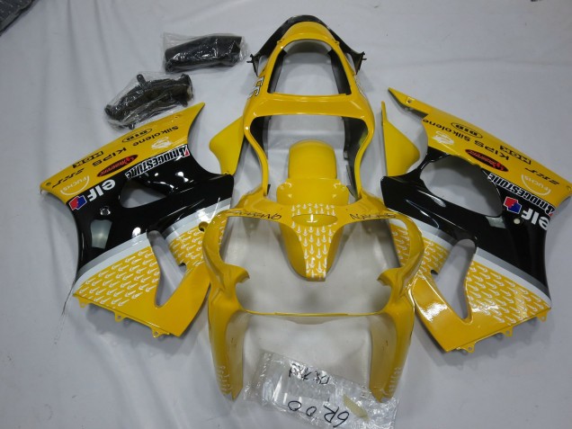 Aftermarket 2000-2002 Yellow Elf Kawasaki ZX6R Motorcycle Fairing Aftermarket 2000-2002 Yellow Elf Kawasaki ZX6R Motorcycle Fairing