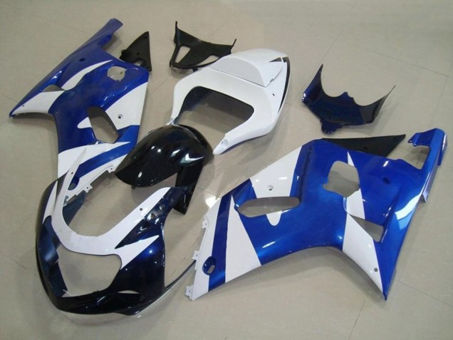 Aftermarket 2001-2003 Blue and White OEM Style Suzuki GSXR 600-750 Motorcycle Fairing Aftermarket 2001-2003 Blue and White OEM Style Suzuki GSXR 600-750 Motorcycle Fairing