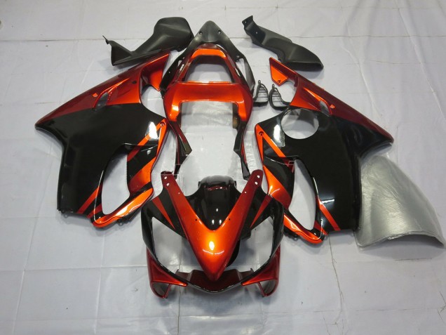 Aftermarket 2001-2003 Deep Orange and Black Honda CBR600 F4i Motorcycle Fairing Aftermarket 2001-2003 Deep Orange and Black Honda CBR600 F4i Motorcycle Fairing