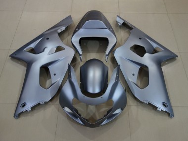Aftermarket 2001-2003 Matte Silver White Suzuki GSXR 600-750 Motorcycle Fairing