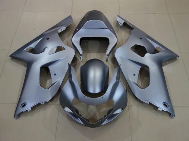 Aftermarket 2001-2003 Matte Silver White Suzuki GSXR 600-750 Motorcycle Fairing