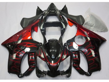 Aftermarket 2001-2003 Red Flame Honda CBR600 F4i Motorcycle Fairing