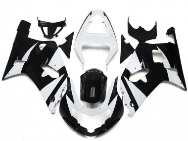 Aftermarket 2001-2003 White and Black Style OEM Suzuki GSXR 600-750 Motorcycle Fairing