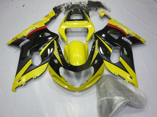 Aftermarket 2001-2003 Yellow Black and Grey Suzuki GSXR 600-750 Motorcycle Fairing Aftermarket 2001-2003 Yellow Black and Grey Suzuki GSXR 600-750 Motorcycle Fairing