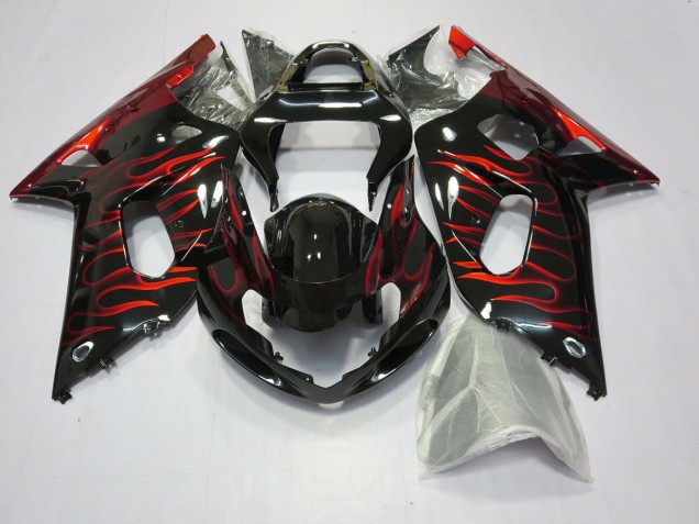Aftermarket 2001-2003 Yellow Jordan Suzuki GSXR 600-750 Motorcycle Fairing