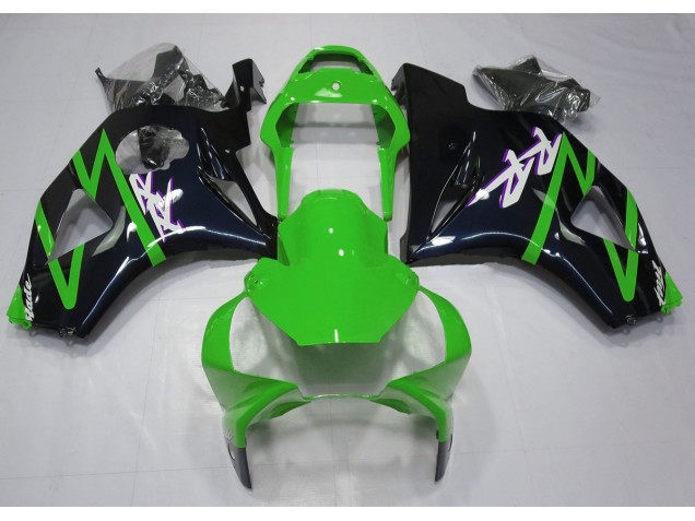 Aftermarket 2002-2003 Gloss Black and Green Honda CBR954 Motorcycle Fairing Aftermarket 2002-2003 Gloss Black and Green Honda CBR954 Motorcycle Fairing