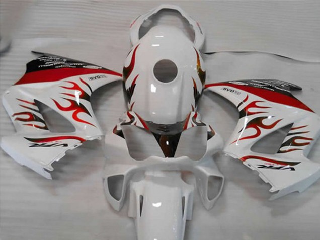 Aftermarket 2002-2012 White Red Flame Honda VFR800 Motorcycle Fairing Aftermarket 2002-2012 White Red Flame Honda VFR800 Motorcycle Fairing
