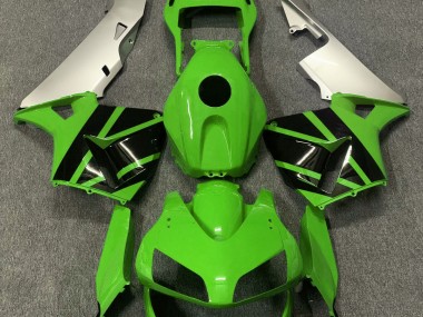 Aftermarket 2003-2004 Gloss Green & Matte Silver Honda CBR600RR Motorcycle Fairing