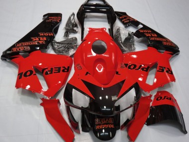 Aftermarket 2003-2004 Gloss Red Repsol Honda CBR600RR Motorcycle Fairing