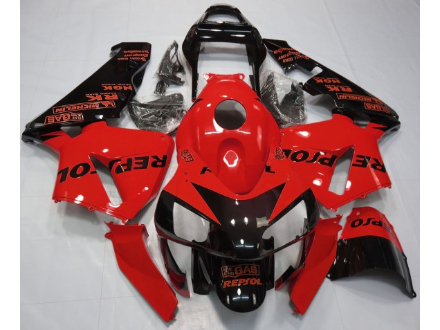 Aftermarket 2003-2004 Gloss Red Repsol Honda CBR600RR Motorcycle Fairing