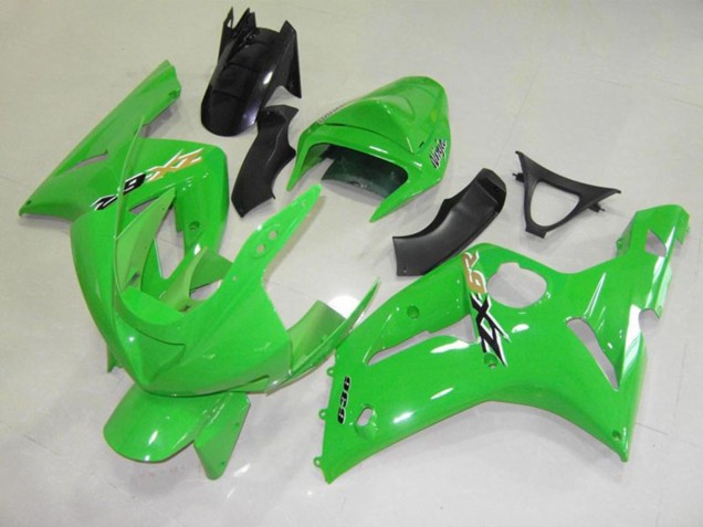Aftermarket 2003-2004 Green Black Cheq Kawasaki ZX6R Motorcycle Fairing Aftermarket 2003-2004 Green Black Cheq Kawasaki ZX6R Motorcycle Fairing
