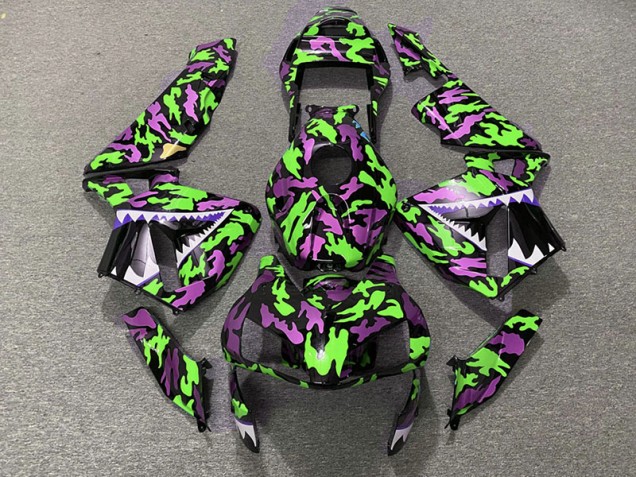 Aftermarket 2003-2004 Green and Pink Camo Honda CBR600RR Motorcycle Fairing Aftermarket 2003-2004 Green and Pink Camo Honda CBR600RR Motorcycle Fairing