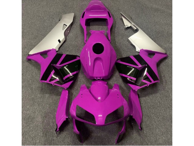 Aftermarket 2003-2004 Hot Pink & Matte Silver Honda CBR600RR Motorcycle Fairing Aftermarket 2003-2004 Hot Pink & Matte Silver Honda CBR600RR Motorcycle Fairing