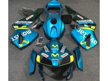 Aftermarket 2003-2004 Light Blue Movistar Honda CBR600RR Motorcycle Fairing