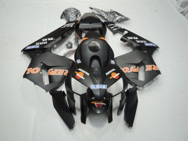 Aftermarket 2003-2004 Matte Black Repsol Honda CBR600RR Motorcycle Fairing Aftermarket 2003-2004 Matte Black Repsol Honda CBR600RR Motorcycle Fairing