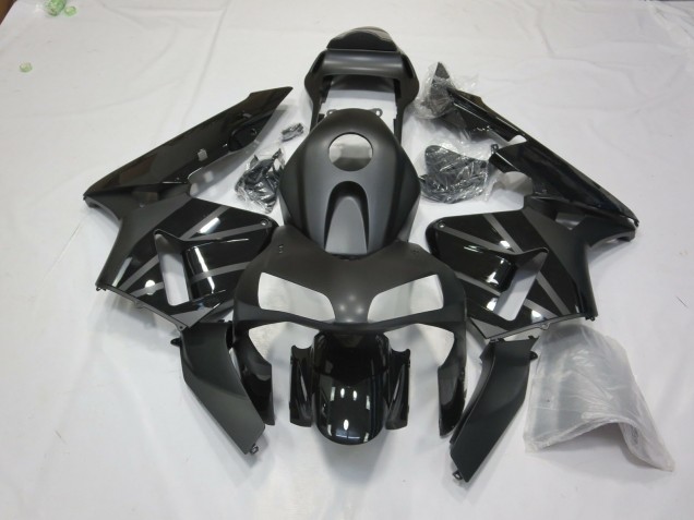 Aftermarket 2003-2004 Matte Black With Honda CBR600RR Motorcycle Fairing