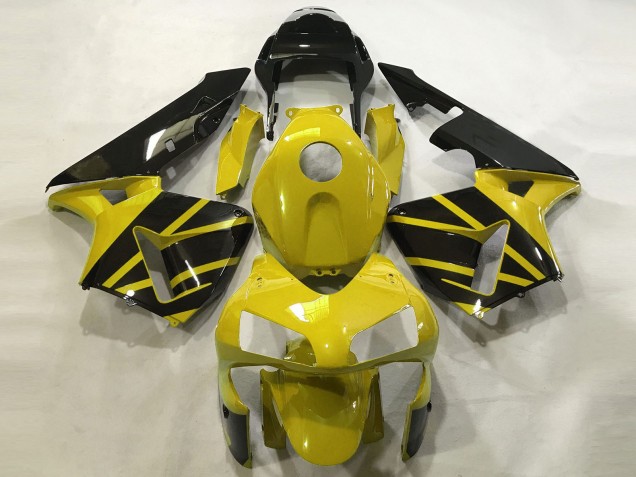 Aftermarket 2003-2004 Mustard Yellow & Gloss Black Honda CBR600RR Motorcycle Fairing Aftermarket 2003-2004 Mustard Yellow & Gloss Black Honda CBR600RR Motorcycle Fairing