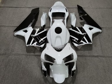 Aftermarket 2003-2004 Pearl White and Black Honda CBR600RR Motorcycle Fairing
